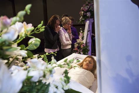Liana Kotsura In Her Open Casket During Her Funeral Funeral Amanda