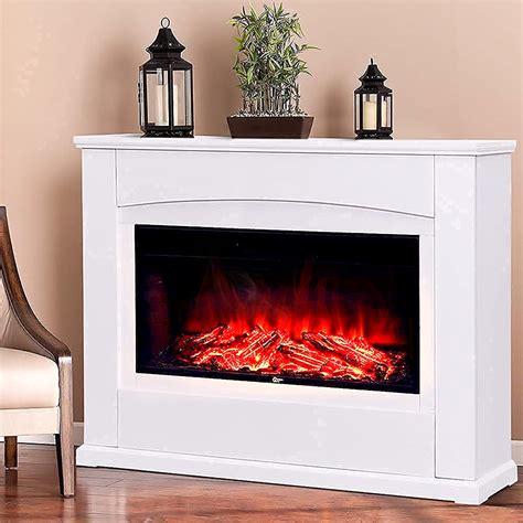 Buy Inmozata Electric Fire And Surround 40 Inch White Electric