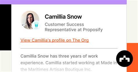 Camillia Snow Customer Success Representative At Proposify The Org
