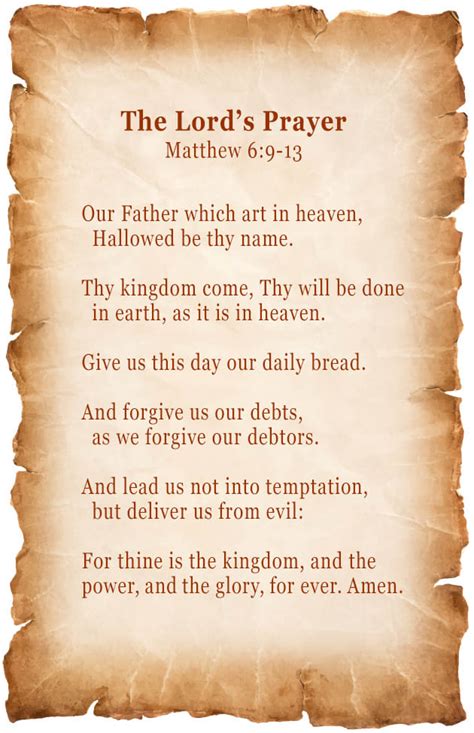 The Lords Prayer Niv Printable