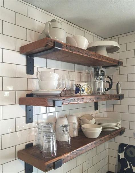 39 Rustic Apartment Kitchen Design Ideas To Try Asap Wood Shelves