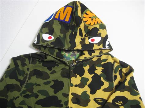 Bape A Bathing Ape Bape 1st Camo Half Shark Full Zip Hoodie L Wgm 17aw