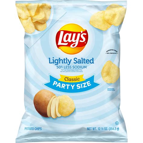 Lay S Lightly Salted Flavored Potato Chips Party Size Oz Bag Hot Sex Picture