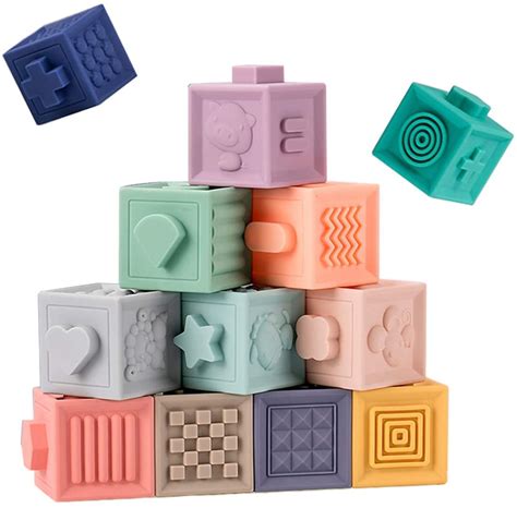 Baby Blocks Soft Building Stacking Blocksteething Chewing Squeeze