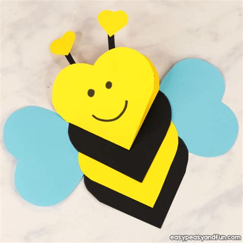 Heart Bee Craft Easy Peasy And Fun