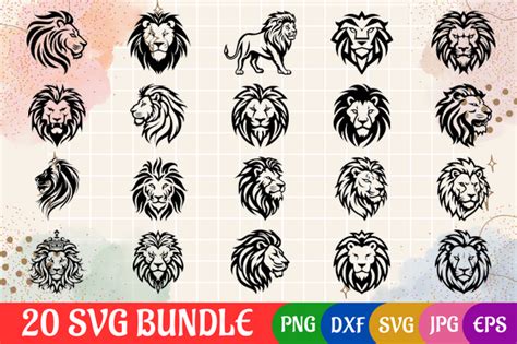 Lion Black Svg Ultimate Cricut Set Graphic By Creative Oasis