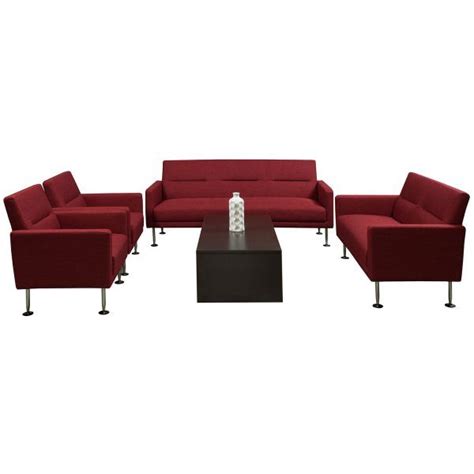 Celeste by goSIT Modern Fabric Reception Couch, Red | Modern fabric, Modern, Modern chairs