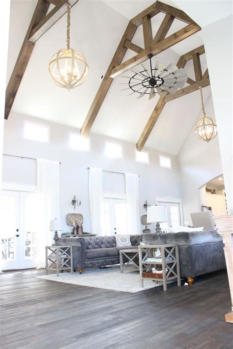 If vaulted ceiling was included at $79 i might agree it is a decent value. Beams wooden beams living room | Living room ceiling fan ...