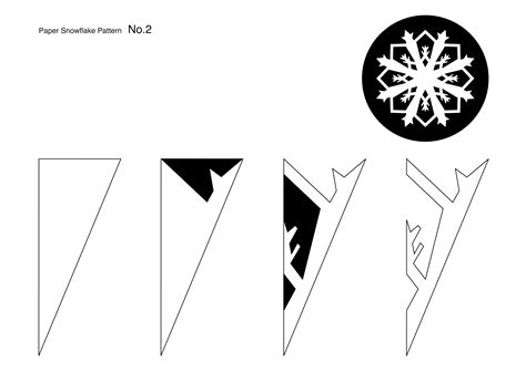 Cutting Easy Paper Snowflake Pattern Template
