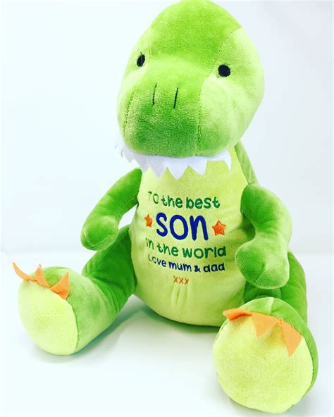 Baby gifts are important, as they create a warm welcome, great memories and wonderful keepsakes. Personalised Dinosaur Soft Toy | Baby Gifts | Baby Tots ...
