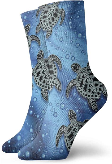 Tribal Sea Turtles Ankle Socks For Men Women Funny Crew Socks Athletic