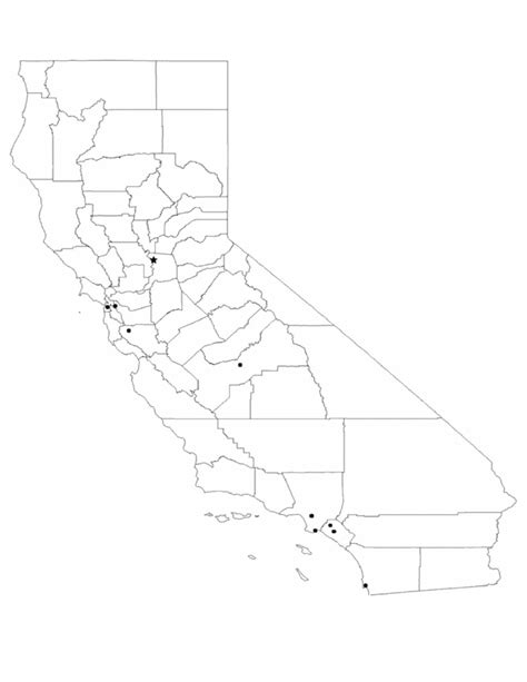 Blank California City Map Free Download