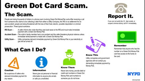 The card can be used just like a regular debit or credit card. East Niagara Post: NCSO warns about Green Dot money scam