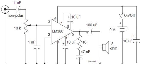 Simple Lm386 Audio Amplifier Circuit Diagram The Circuit