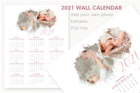 Free 2021 calendars that you can download, customize, and print. 2021 Wall Calendar Template, Year Calendar, Photo Calendar ...