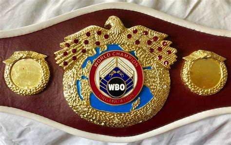 Wbo Championship Boxing Belt Mini Size Hand Custom Made Unsigned With
