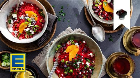 Mit den richtigen zutaten und unserem rezept bringen sie einen hauch orient 1 paprika, gelb. Rote Bete Couscous Rezept | Roter Couscous-Salat mit Feta ...