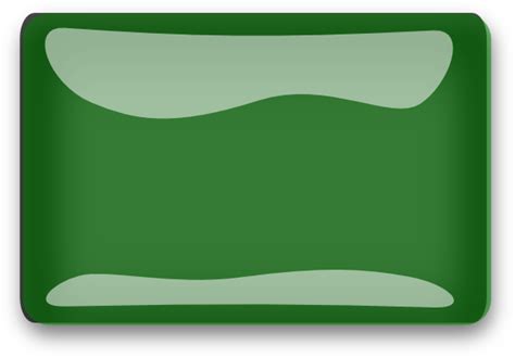 Green Glossy Rectangle Button Clip Art At Vector Clip Art