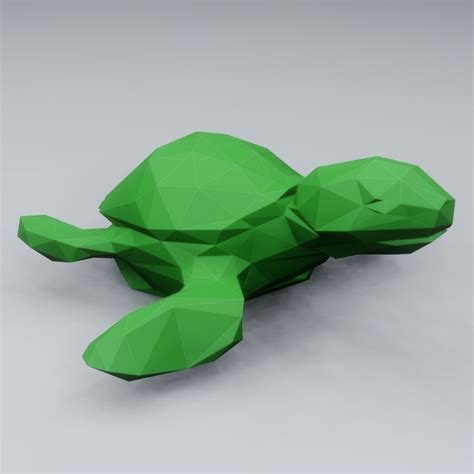 D Model Geometric Turtle Vr Ar Low Poly Cgtrader