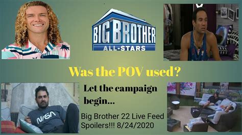 Big Brother 22 All Stars Live Feed Spoilers 8242020 Before And