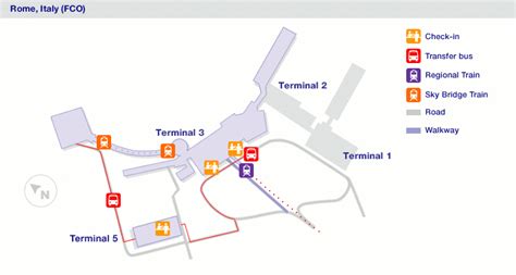 Rome Fiumicino Airport Map