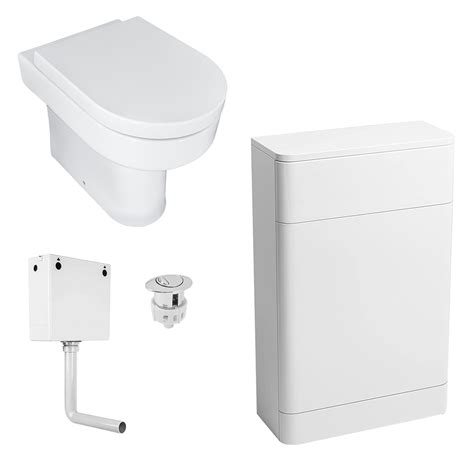 Btw Back To Wall Toilet Pan Concealed Cistern Unit Soft Close Seat