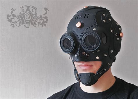 Steampunk Genuine Leather Gas Mask Cyberpunk Transforming Etsy