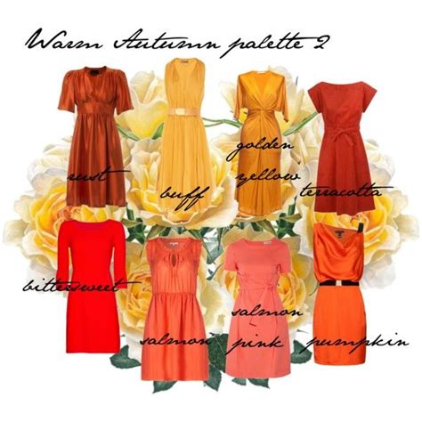 Warm autumn palette 2, created by carolgrant on Polyvore | Warm autumn, Deep autumn, Autumn skin