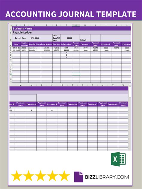 Sample Accounting Journal Template