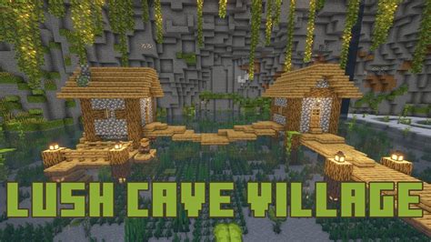 What If Minecraft Had Lush Cave Villages Timelapse Build Youtube