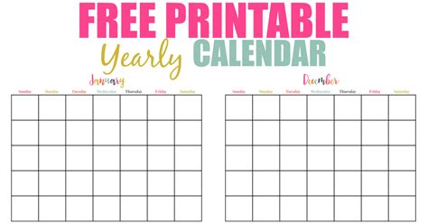 Printing a calendar should be easy as pressing a button and that's what we. Free Printable Yearly Calendar - Extreme Couponing Mom