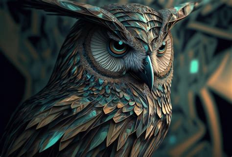 Premium Photo The Owl Digital Illustration Painting Artwork 3d Rendering