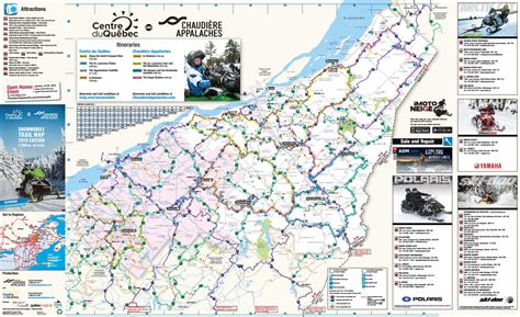 Snowmobile Trail Map 2019 Chaudiere Appalaches And Centre Du Quebec