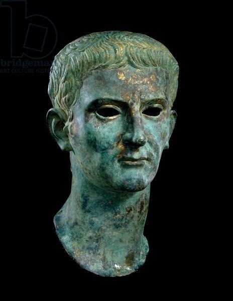 Imperial Portrait Of Emperor Caligula Gilt Bronze Roman 1st Century