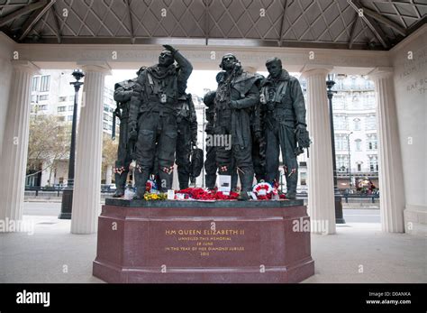 Royal Air Force Bomber Command Memorial Green Park London Stock Photo
