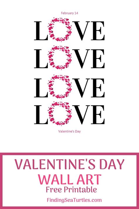 St Valentines Day Free Printable Wall Art