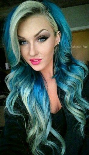 Major hair alterations can be a tad intimidating. Blue two tone dyed hair | Best hair dye, Colored hair tips ...