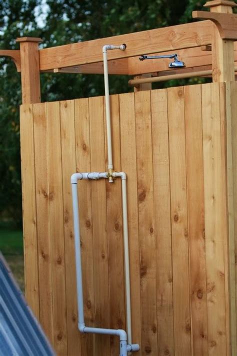 Pin By Jeff Reynolds On Build It Outdoor Shower Fixtures Diy Solar Diy Outdoor Decor