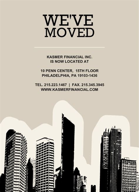 Business Moving Announcements Skyline Moving Announcement