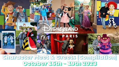 Disneyland Paris My Disney Character Meet And Greets Compilation