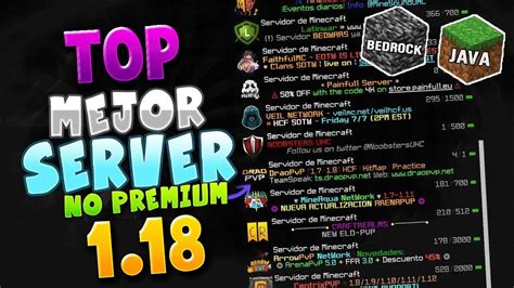 Top Mejores Servers De Minecraft 118 No Premium Youtube
