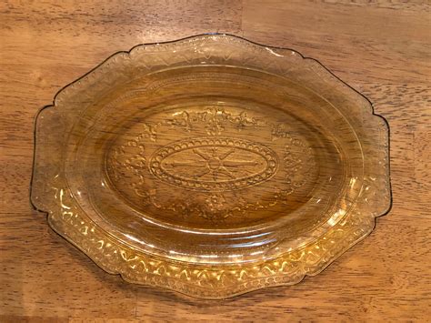 Depression Glass Patrician Aka Spoke Amber Made By Federal Etsy