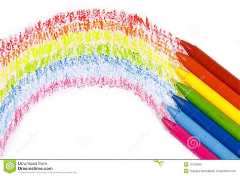 Rainbow Colorful Crayon Color For Children Royalty Free Stock Images Image 14155969