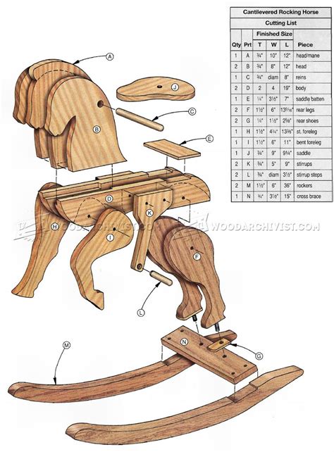 Wooden Rocking Horse Plans • Woodarchivist