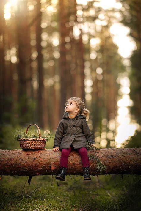 Forest Into The Forest Little Girl In The Forest By Radoslaw