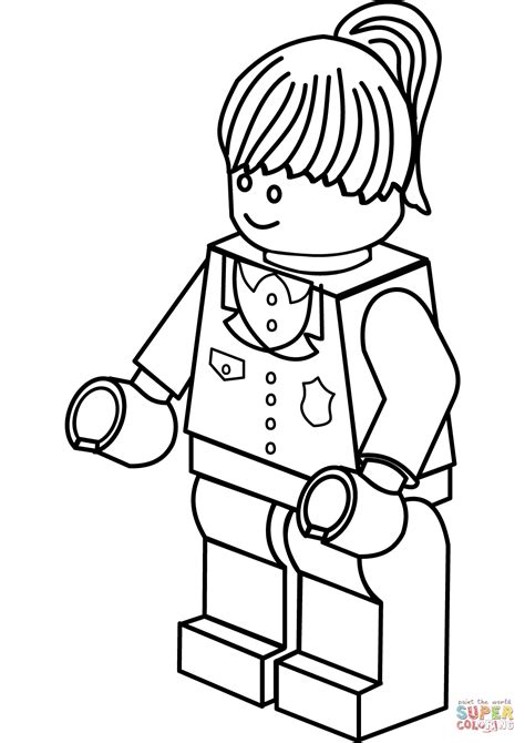 Lego Police Woman coloring page | Free Printable Coloring Pages