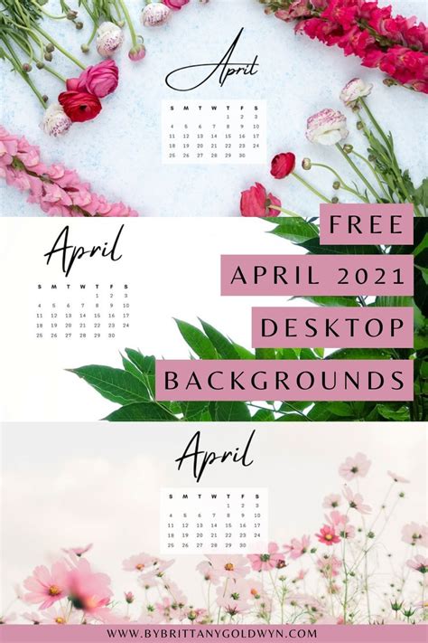6 Gorgeous And Free April 2021 Desktop Backgrounds With Calendars In
