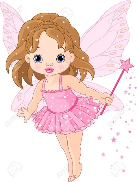 Cute Little Pink Baby Fairy Illustrator Unknown Fairy Cartoon Baby