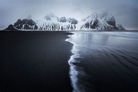 Black Sand Beach Iceland Wallpapers Wallpaper Cave