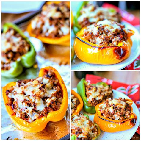 Bbq Ground Turkey Stuffed Peppers The Weary Chef